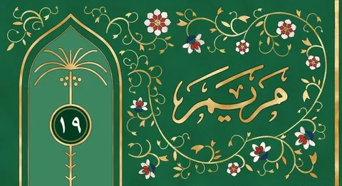 The painting for Maryam in the list of surahs